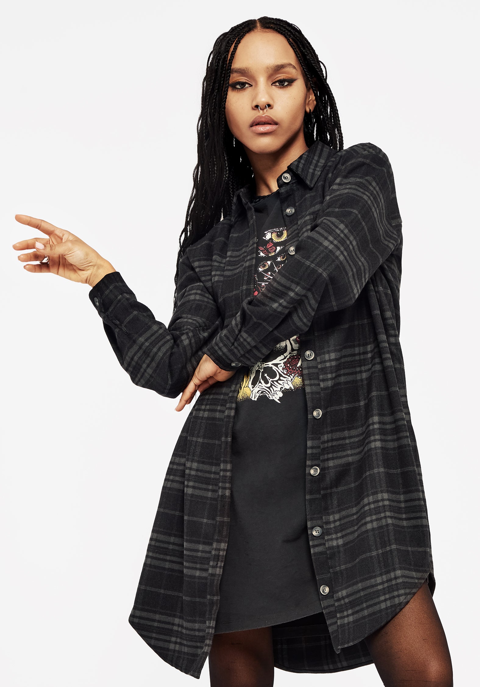 AW24Y874_RECKLESSCHECKLONGLINESHIRT1