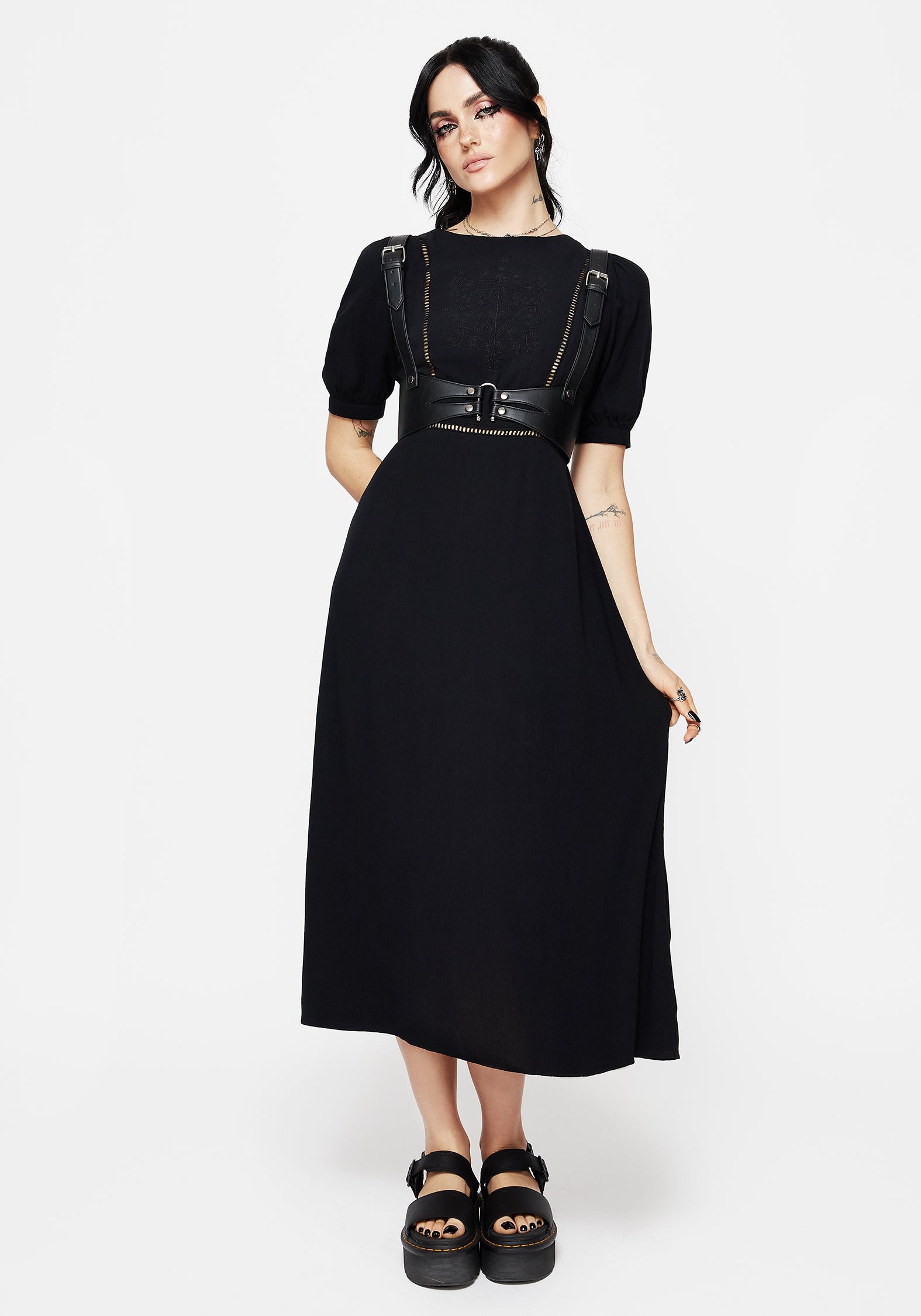 SS25DR1254_BLESSINGPUFFSLEEVETIEBACKMIDIDRESS5901